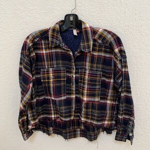 Pilcro Plaid Top
